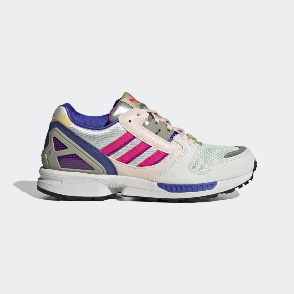 adidas ZX 8000 *RARE* Crystal White/Dash Green/Shock Pink Colorway